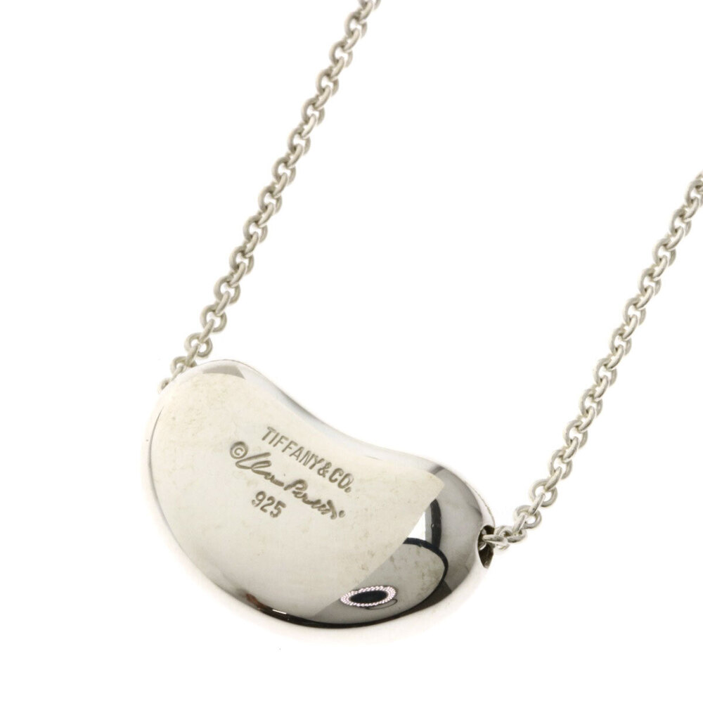 Tiffany Co Elsa Peretti Bean Pendant Necklace Sterling Silver